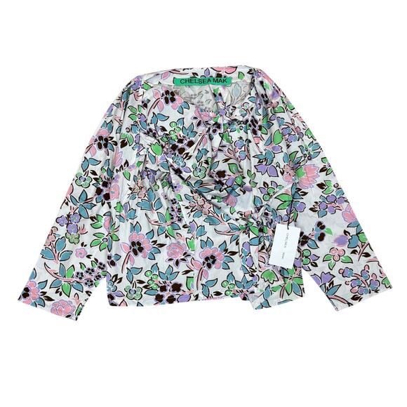 NWT Chelsea Mak Petra Top Shangri La Floral Blouse Women's XS - Picture 1 of 11